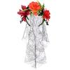 Day Of The Dead Headpiece Comfortable Skull Rose Headband Cosplay Crown Exaggerated Black Veil Floral Hair Band For Cosplay