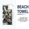 Class Game Print Beach Towel, Large Soft Quick Dry Towel for Beach Camping Swimming
