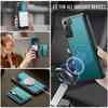 For Samsung Galaxy S21 5G Case JEEHOOD J12 Magnetic Detachable Zipper Wallet Kickstand Leather Back Cover Magnetic Case