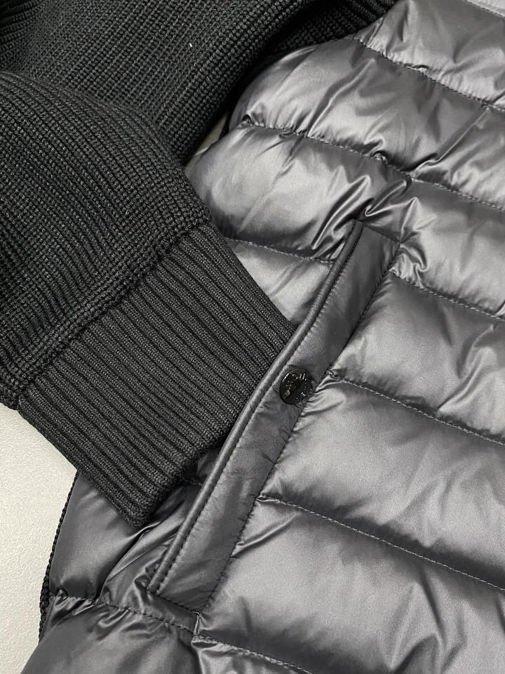 Мужская стеганая куртка с капюшоном Mengjia с шерстяными рукавами и пэчворком