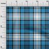 oneOone Georgette Viscose Blue Fabric Tartan Craft Projects Decor Fabric Printed By The Yard 42 Inch