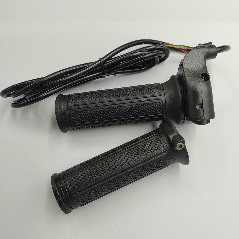 ELECTRIC BIKE RIGHT HAND THROTTLE with ON OFF BUTTON +LEFT HAND GRIP SCOOTER ACCELERATOR