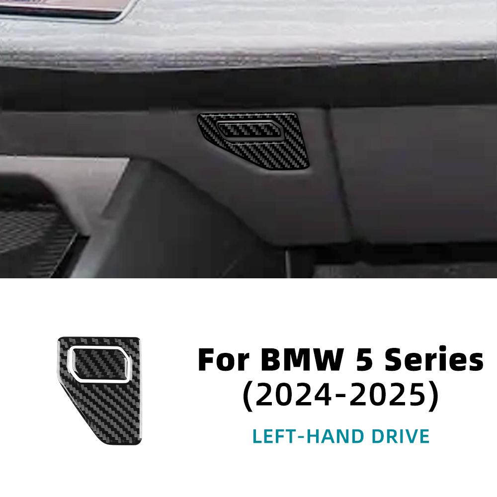 Carbon Fiber Real Sticker for Passenger Side Switch Panel Trim Compatible with BMW 5 Series G60 G61 G68 i5 2024 2025 Interior Accessories