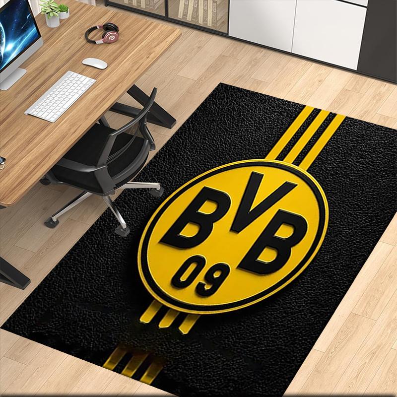 Borussia Dortmund Printed Carpet, for Office Chair Living Room Bedroom Kitchen Room Decor Gifts.
