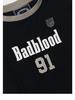 Женская футболка Badblood серии BCAC, ретро-стиль, американская spicy girl, с длинным рукавом, вышивка буквами, круглый вырез, нишевый контраст, модная.