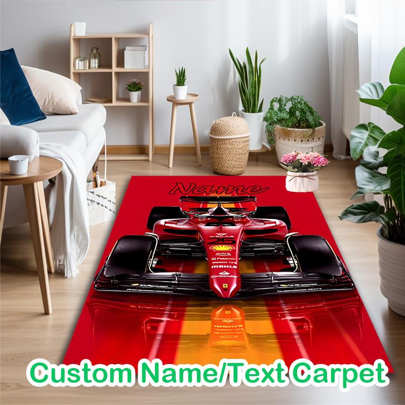 [F1 Racing Car (25) Printed Carpet] Non-slip Office Rug, Cozy Area Carprt for Living Room Use, Soft Home Sofa Chair Mat