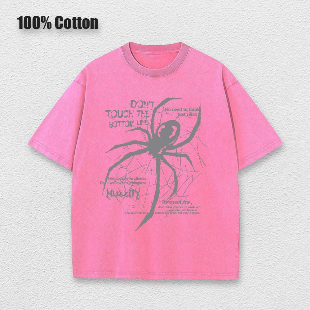 Мужская стираная футболка с винтажным принтом в стиле ретро-панк, повседневная футболка Harajuku из хлопка с коротким рукавом, с эффектом кислотной стирки, верхняя часть