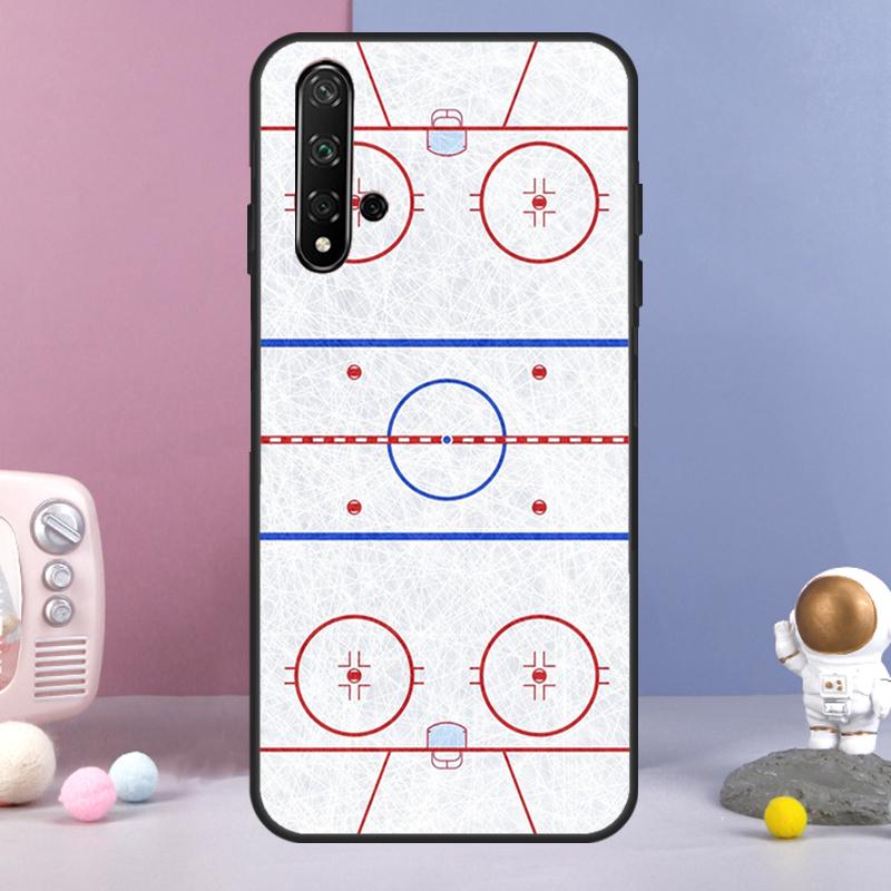 Спортивный чехол для Huawei Nova 9 10 SE 3i 7i 8i 11i 12i Y60 Y61 Y70 Y72 Y73 Y90 Y91 P20 P30 P40 Lite с изображением хоккейной площадки