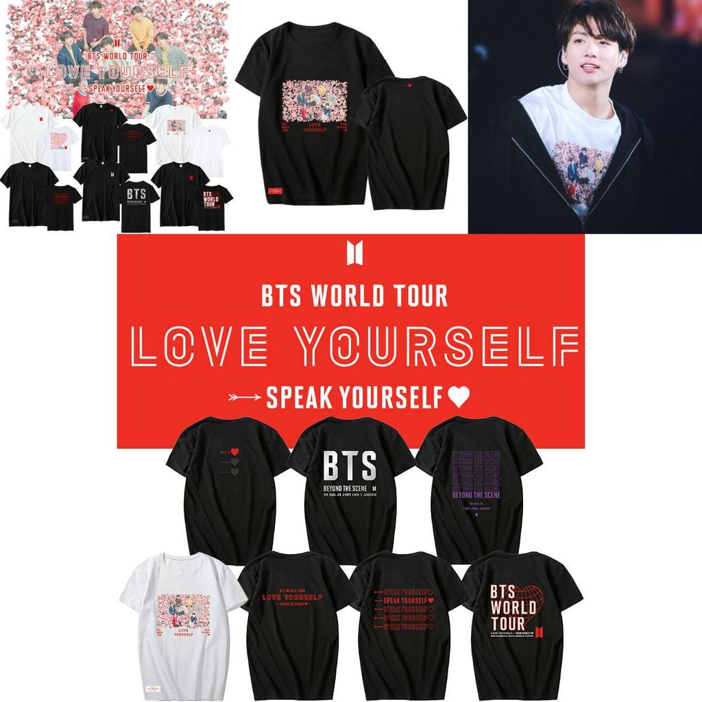Tshirt Kpop Bts Love Speak Yourself Concert Tshirt Casual Tee Jk Rm Tops Jimin