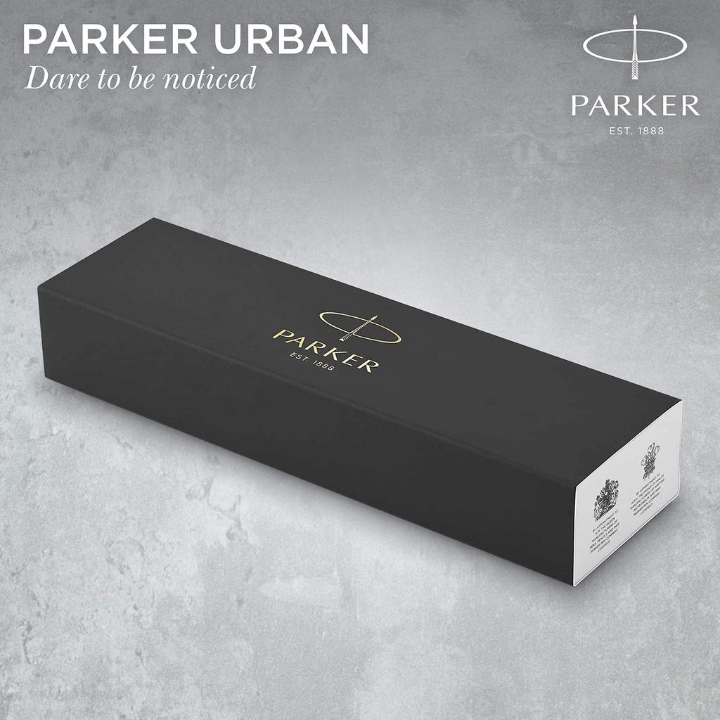 PARKER Urban Matte Black GT Ballpoint Pen, Medium Nib, Oil-Based, Gift Boxed, Officially Imported, S0735820