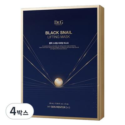 Dr.G Black Snail Лифтинг-маска, 5 упаковок, 4 шт.
