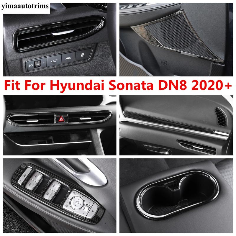 Car Door Speaker / Water Cup Holder / Window Lift / Dashboard Air Vent Cover Trim Accessories For Hyundai Sonata DN8  -