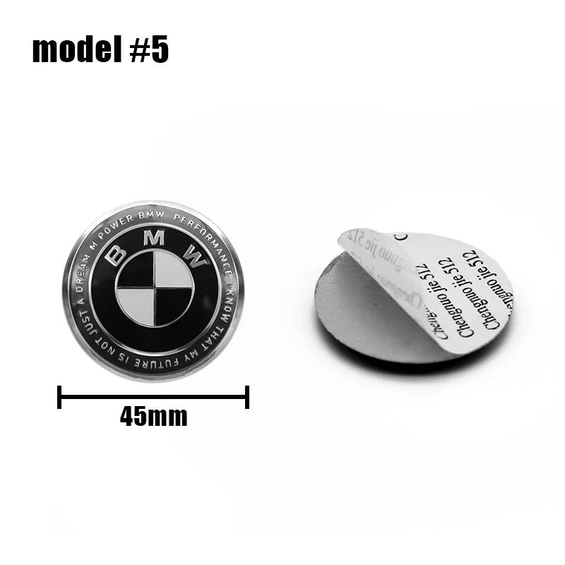 1Pcs 45mm 47mm Car Steering Wheel Emblem Decals Badge Sticker For BMW E46 E90 E60 F30 F10 E39 E36 E87 F20 E90 E70 M3 M5 M6 G20 M BM5