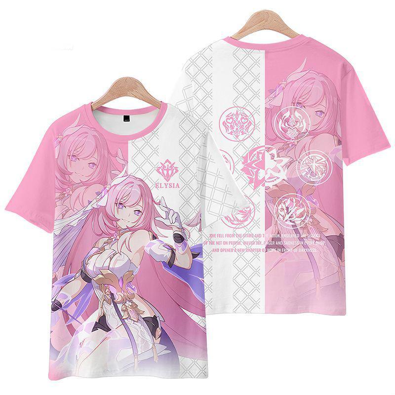 New Game Honkai Impact 3rd Kiana Kaslana T-Shirts 3D Print Kid Anime Tee Men Women Short Sleeve O-Neck T Shirt Harajuku Y2k Tops