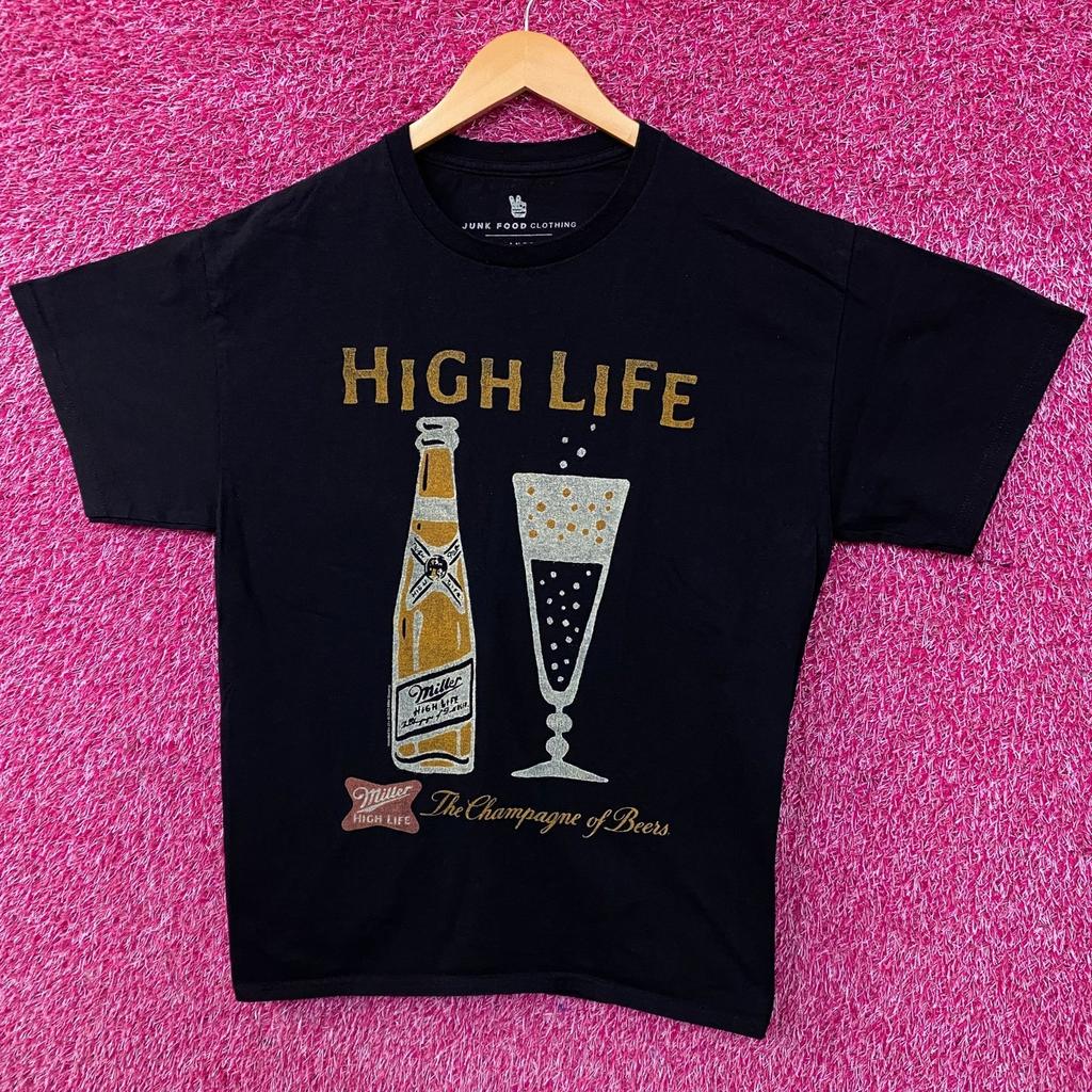 Junk Food Clothing Miller High Life Graphic T-Shirt Medium Unisex T-Shirt