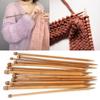 2 Pcs/Lot Single-end For Sweater Wool Weaving Crochet Hook 2.5-11mm Multiple Size Bamboo Knitting Needle DIY Handmade Tools Scarf
