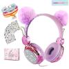 Наушники детские наушники для милых кошачьих ушек проводные наушники со стереоразъемом чехол для переноски единорог день рождения Рождество детские для девочек/подростков 3,5 мм