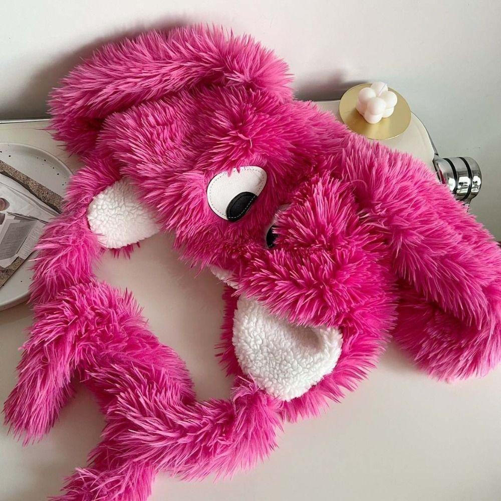 Шнуровка Длинная щенячья шапка Зимняя мультяшная шапка Мягкая плюшевая шапочка для взрослых