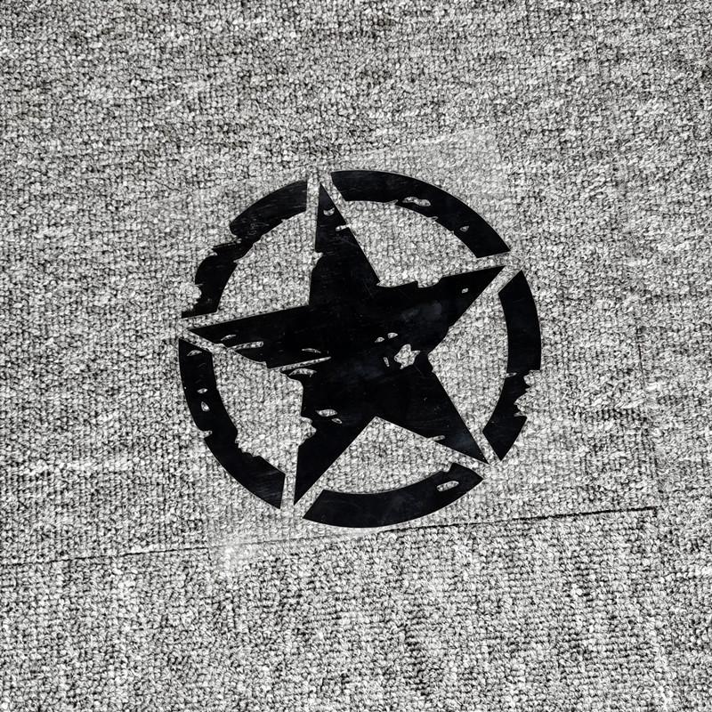 Broken Five-Pointed Stars Car Stickers War Damaged Reflective Decoration For Motorcycle Helmets Fuel Tank Cap Trunk Bumper