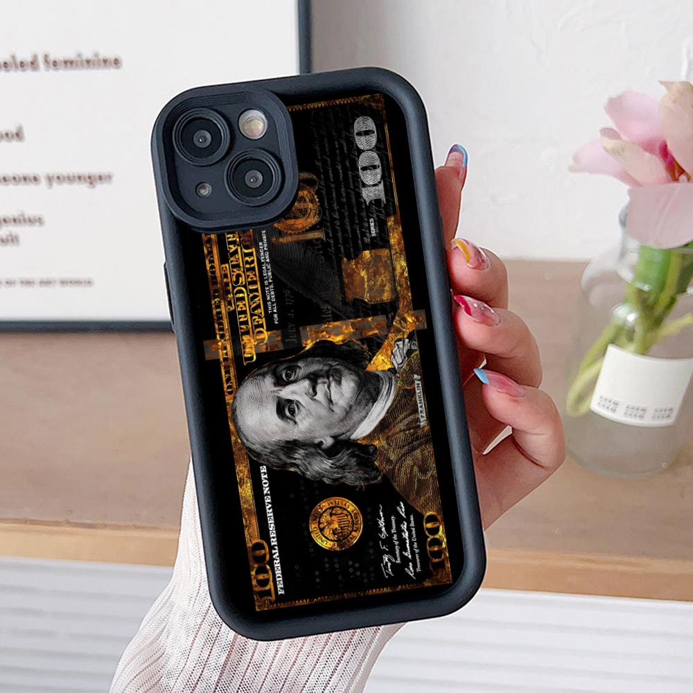 USD Доллар Утолщенный ТПУ Чехол для Мобильного Телефона для iPhone 17 16 15 14 13 12 11 Air Pro Max Plus Цветной Чехол