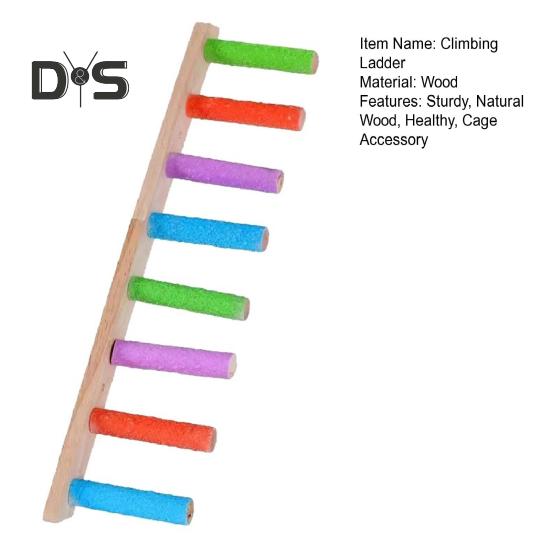Лестница для попугаев из дерева 4/6/8 ступеней Nature Birds Climbing Лестница для игр с попугаями Подставка для упражнений Жердочка для клеток с птицами Аксессуары для волнистых попугаев Пионовые попугаи