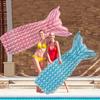 Pool Mermaid Sequins Inflatable Floats Bed Adult Size Swimming Water Pool Floats Chair Recreation Lounge Chair Pool Beach Ocean Floating Hammock