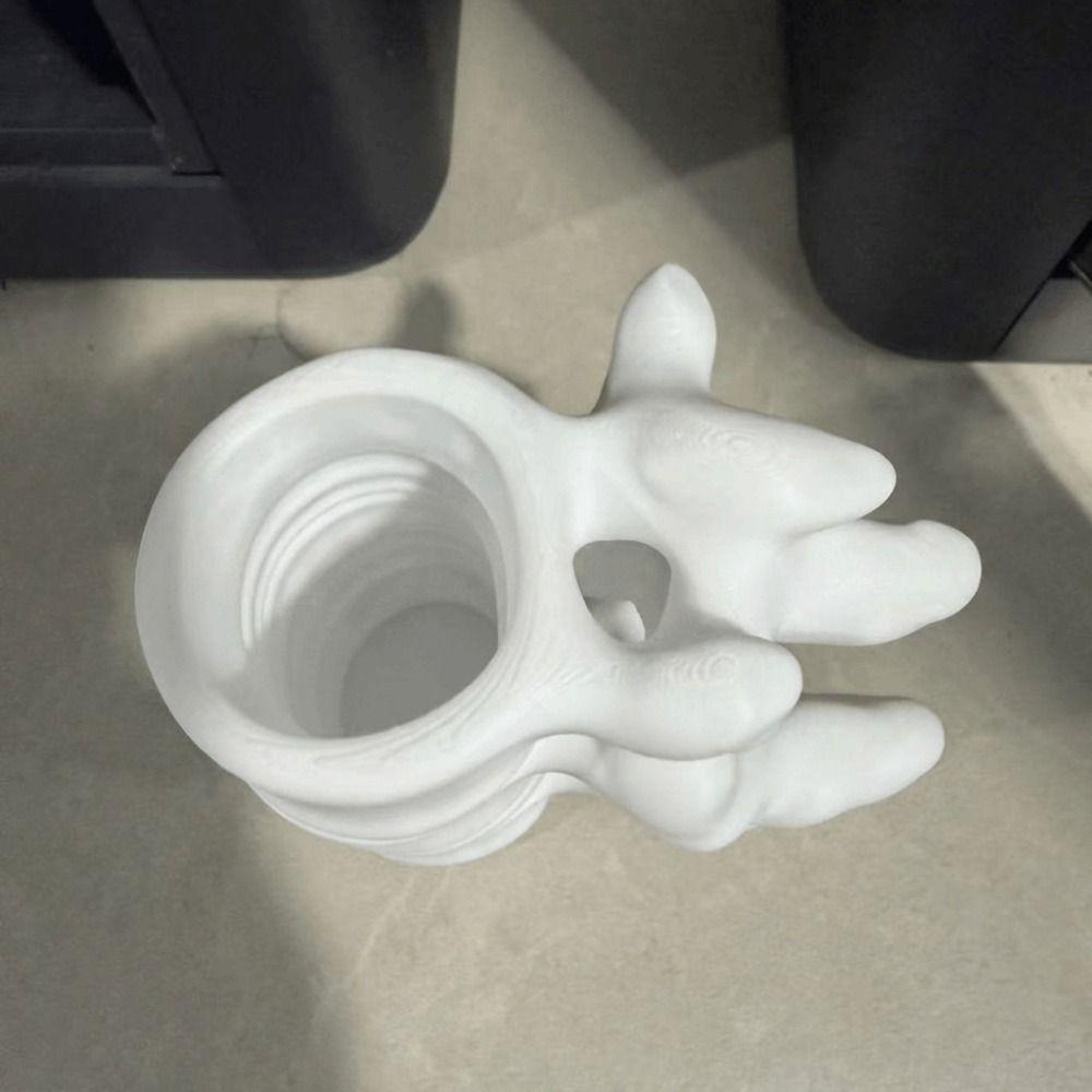 Plastic Spine Shape Pen Holder 3D Printed Simulation Spine Brush Holder Spine 3D Vase Doctors