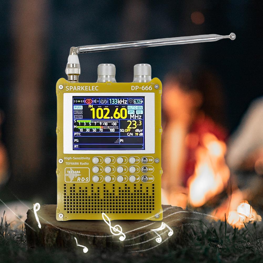 Радио DP-666 TEF6686 Высокочувствительное Полнодиапазонное FM AM Коротковолновое Радио с ЖК-дисплеем Высокочувствительный DSP-приемник
