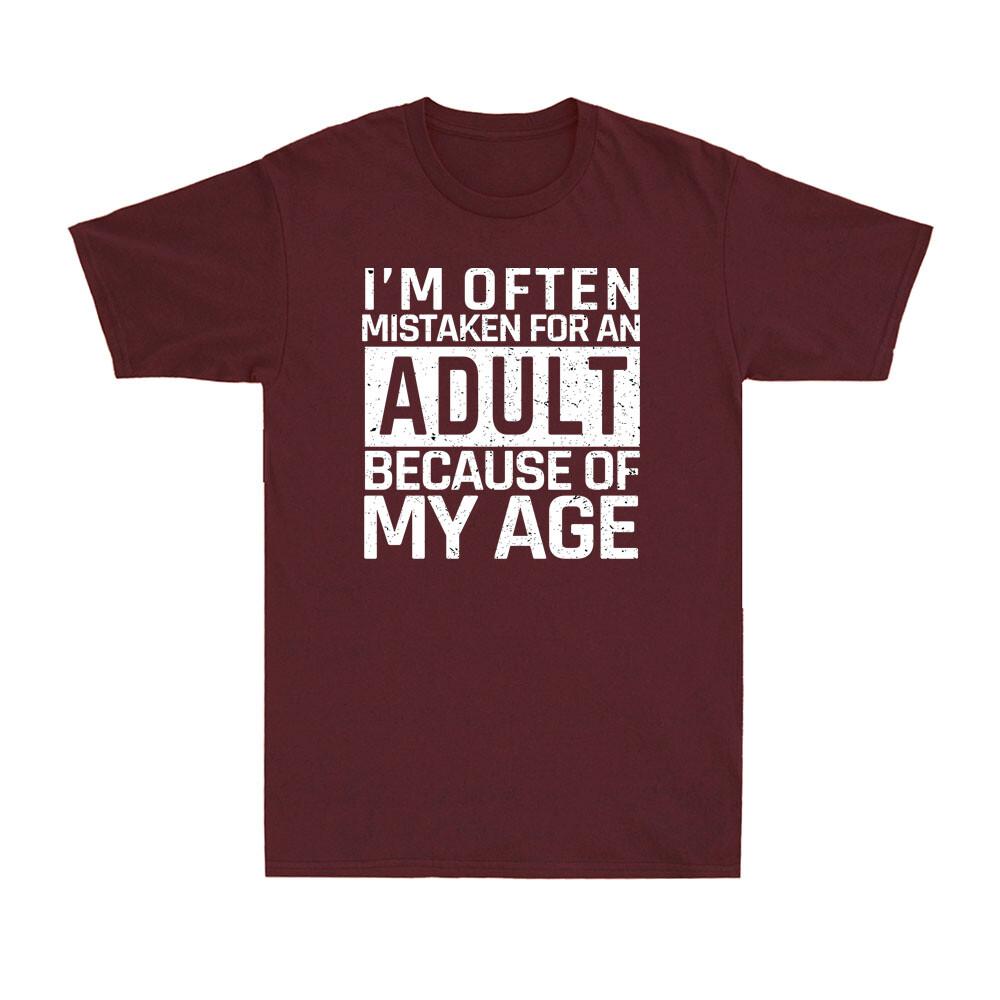 Funny Letter Humorous Print Mens Tshirt for Summer Made of Pure Cotton Trendy Street Style Hiphop Short Sleeve