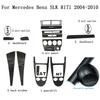 For Benz SLK R171 2004-2010 Interior Central Control Panel Door Handle 5D Carbon Fiber Stickers Decals Car styling Accessorie