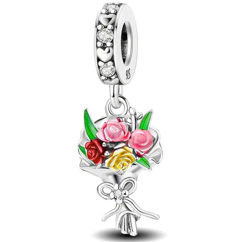 Медь Циркон Красный Сердце Любви Серия Любовников Шармы Бусины Подходят Оригинальный Пан Браслет Браслеты Сделай Сам Изысканные Ювелирные Изделия