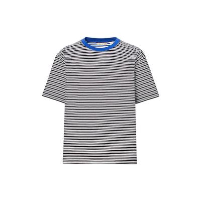 Uniqlo Футболка с круглым вырезом в полоску X MARNI (Азия) Синий унисекс стритвир 449634-67