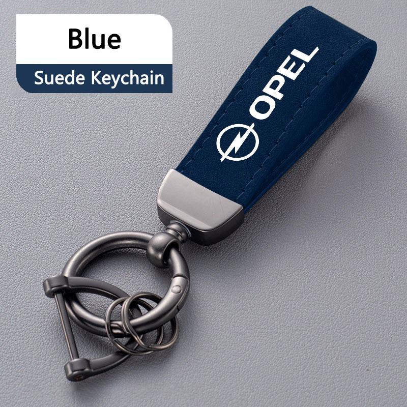 Leather Car Badge Key Chain Ring Pendant For Opel Astra GTC Insignia Antara Meriva Zafira Vectra Mokka Auto Keychain Accessories
