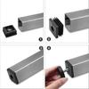 4pcs Square Adjustable Leveling Feet For Office Home Table Desk Chair, Square Tube Inserts Furniture Leveling Kit, 30mm X 30mm, Black