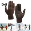 1 Pair Thermal Gloves Knitted Elastic Anti-slip Keep Warm Screen-touching Great Friction Particle Palm Winter Gloves Unisex Riding Gloves