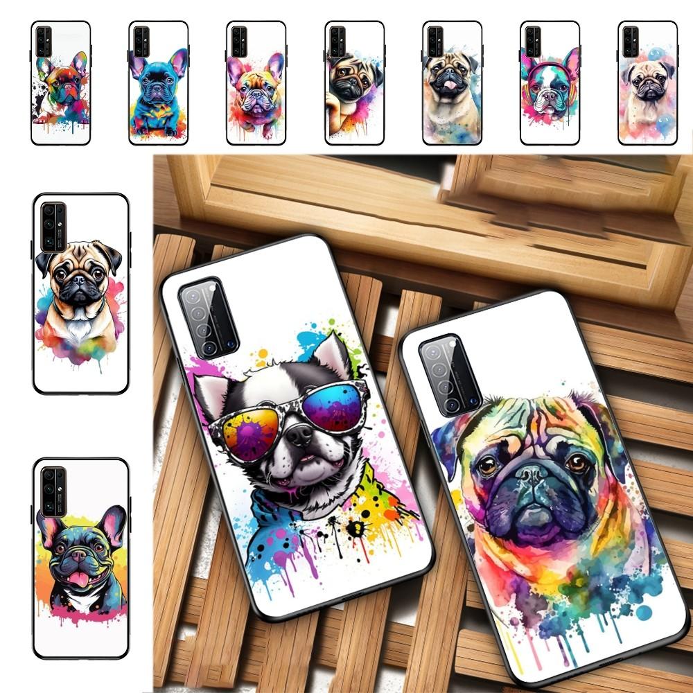 French Bulldog Dog Pug Phone Case For Huawei Honor 10 Lite 9 20 7A 9X 30 50 60 70 Pro Plus Soft Silicone Cover