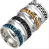 Fashion Titanium Steel Chain Men's Ring Jewelry