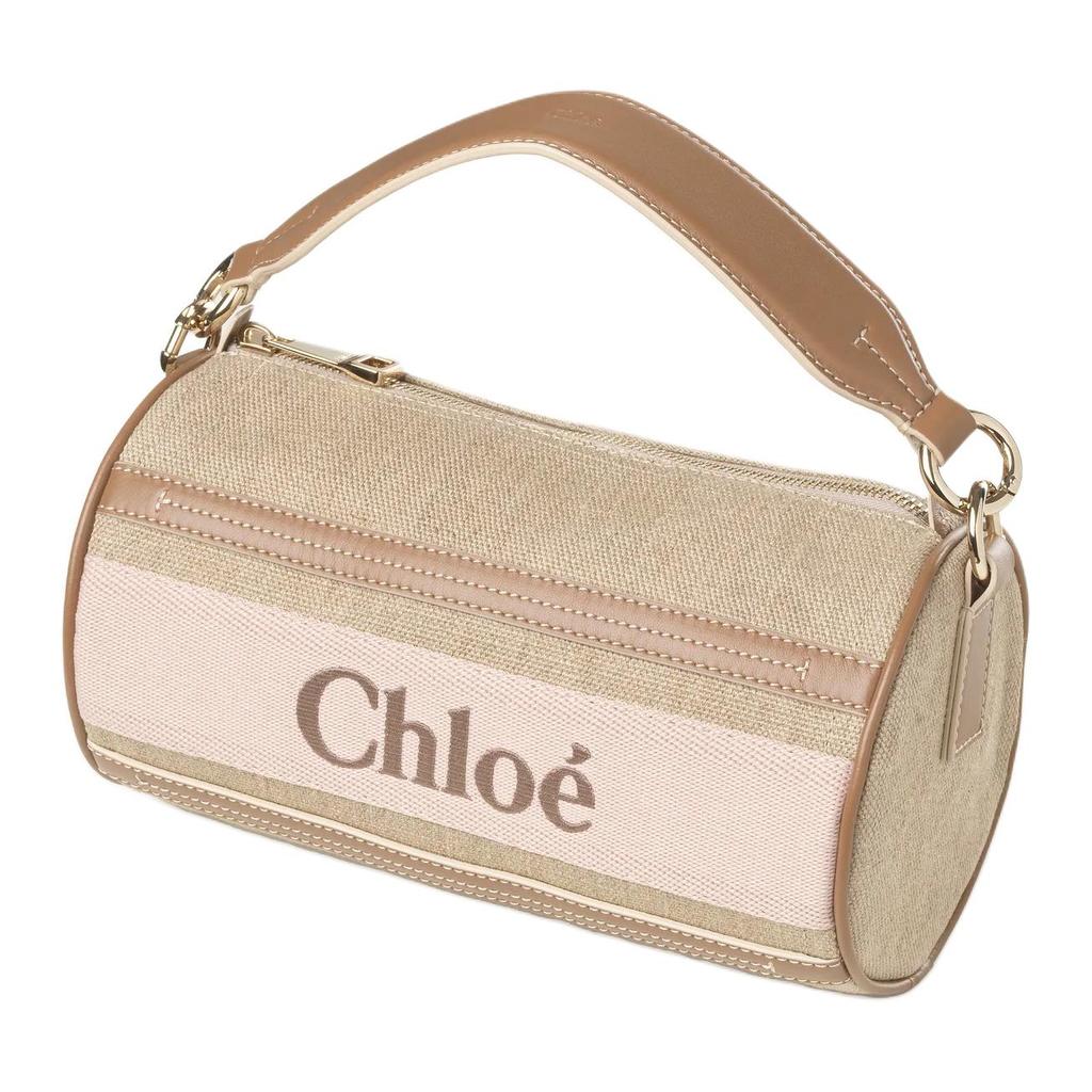 Chloe Zipper Adjustable Detachable Shoulder Strap Linen Tote Shoulder Bag Women Bags Light-Pink CHC24-AS682L17-26Y