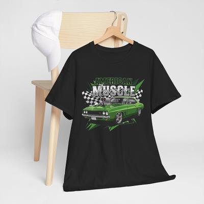 Черная футболка с графическим принтом muscle car Samegang