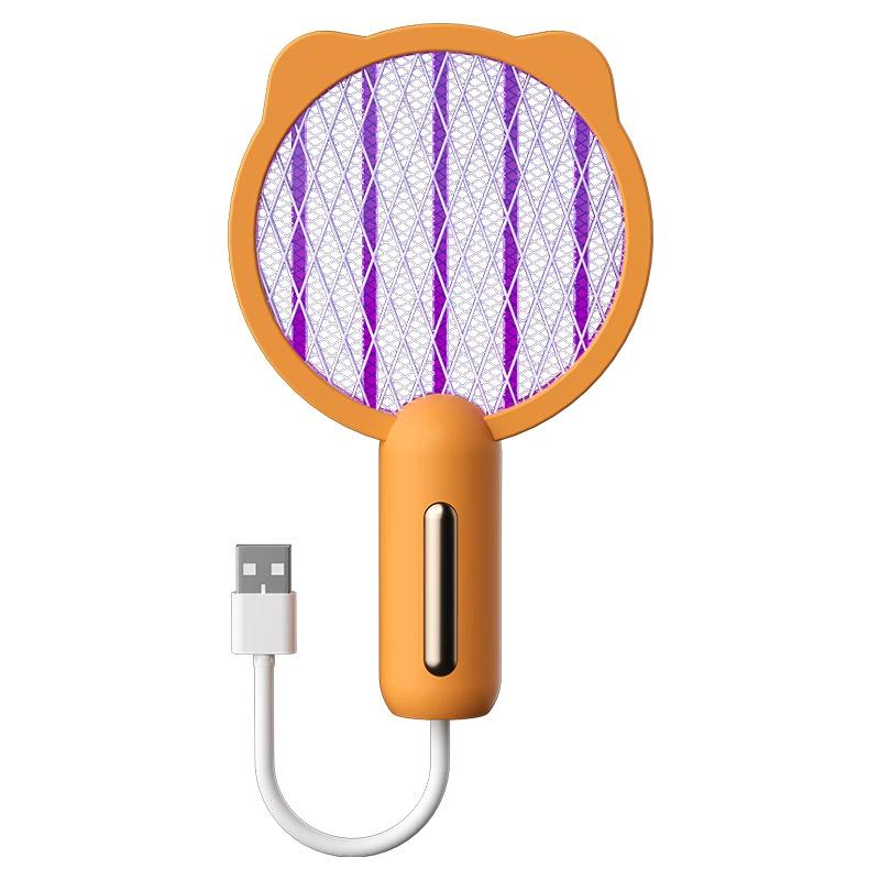 Raqueta eléctrica antimosquitos 2 en 1 con luz UV para el hogar