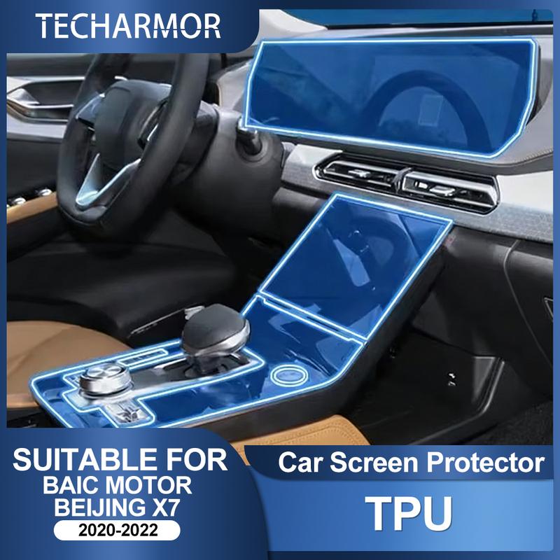 Car Interior TPU Protector Anti-scratch Film For Beijing X7 - Auto Protective Transparent Anti-tear Stickers Accessories