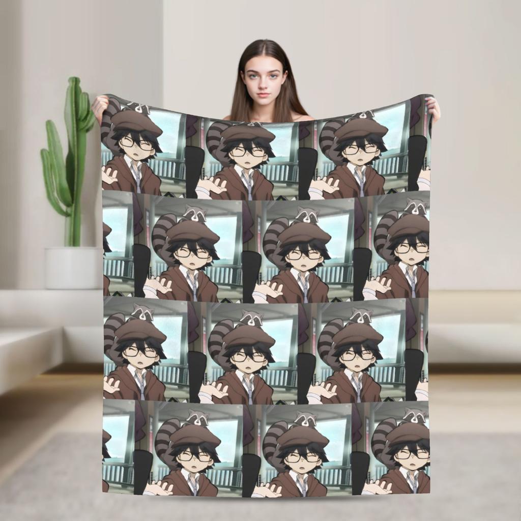 Плед Dazai Bungo Stray Dogs Флисовый с принтом Портативный Супермягкий Плед для Постели Путешествий Покрывала