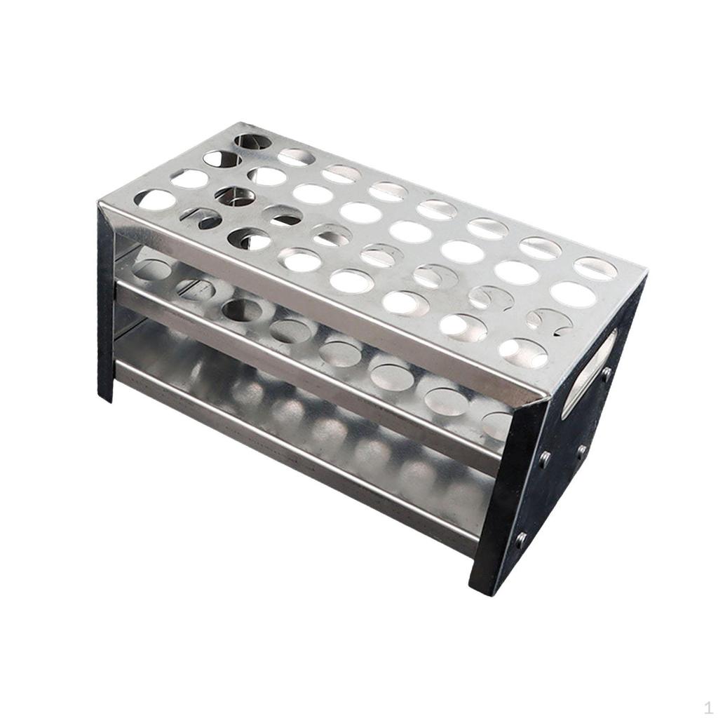 Sampling Tube Storage Rack Aluminum Test Stand 32 Holes Sturdy Practical Universal Easy To