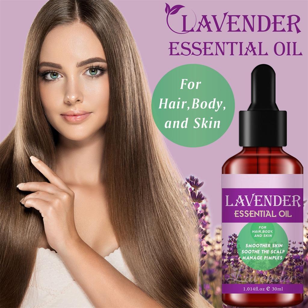 Лавандовая сыворотка подходит для массажа головы и тела, чтобы успокоить кожу, расслабить тело и разум и спать дома, 30 мл