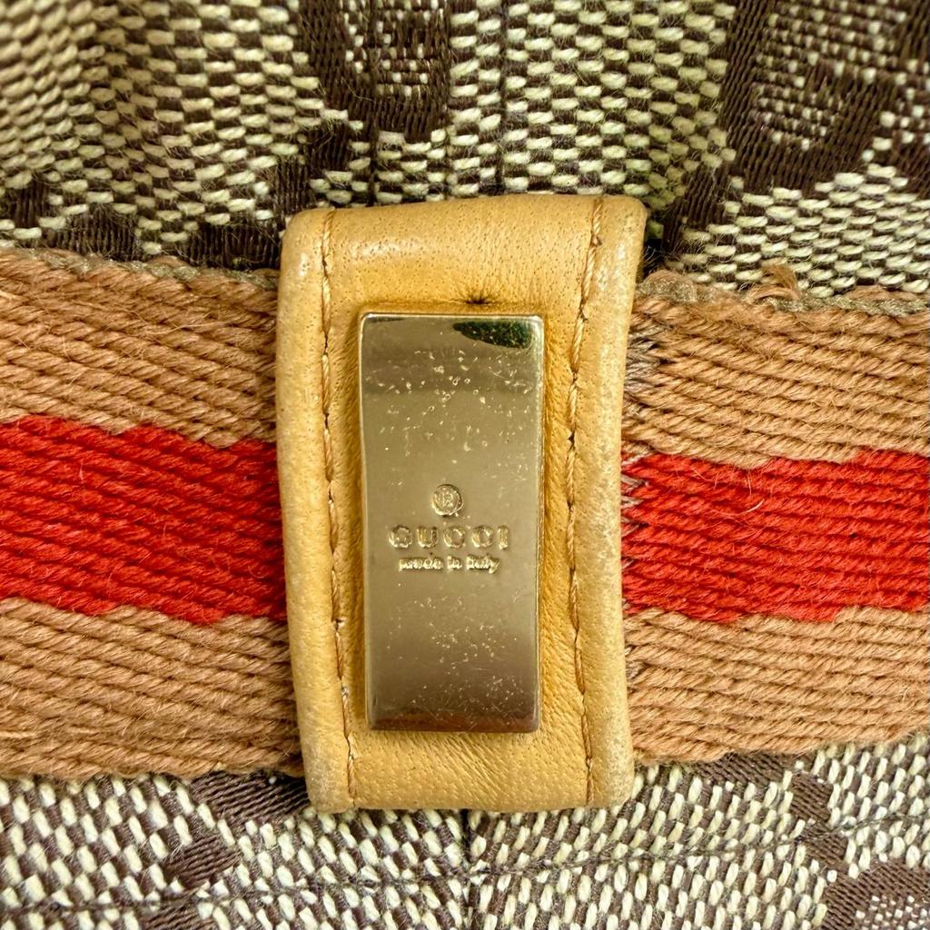 Очень хорошая шляпа GUCCI бежевая полиэстер Женская L Б/у