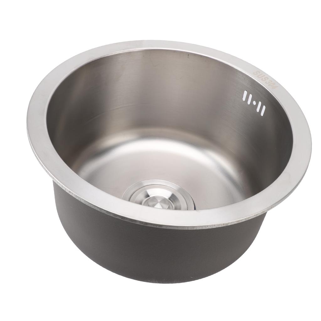 Кухонная мойка из нержавеющей стали 304, матовая, с одной чашей, устойчивая к ржавчине, круглая мойка для домашнего бара 36 см