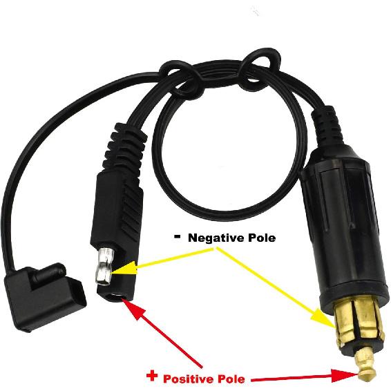 Cllena DIN Hella Plug to SAE Adapter Connector for BMW Motorcycle