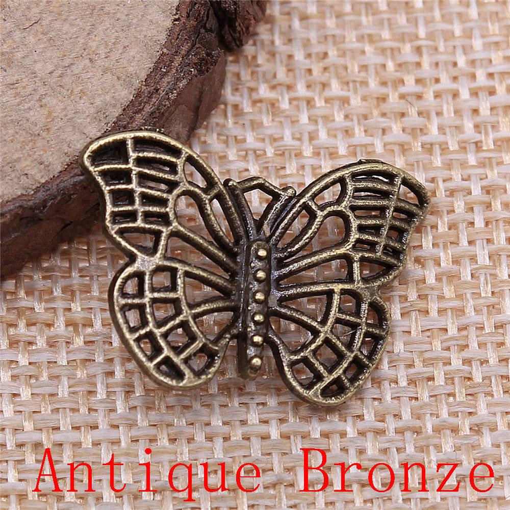 Butterfly Shaped Charms Pendant For Bracelet Necklace Jewelry Making Craft Findings