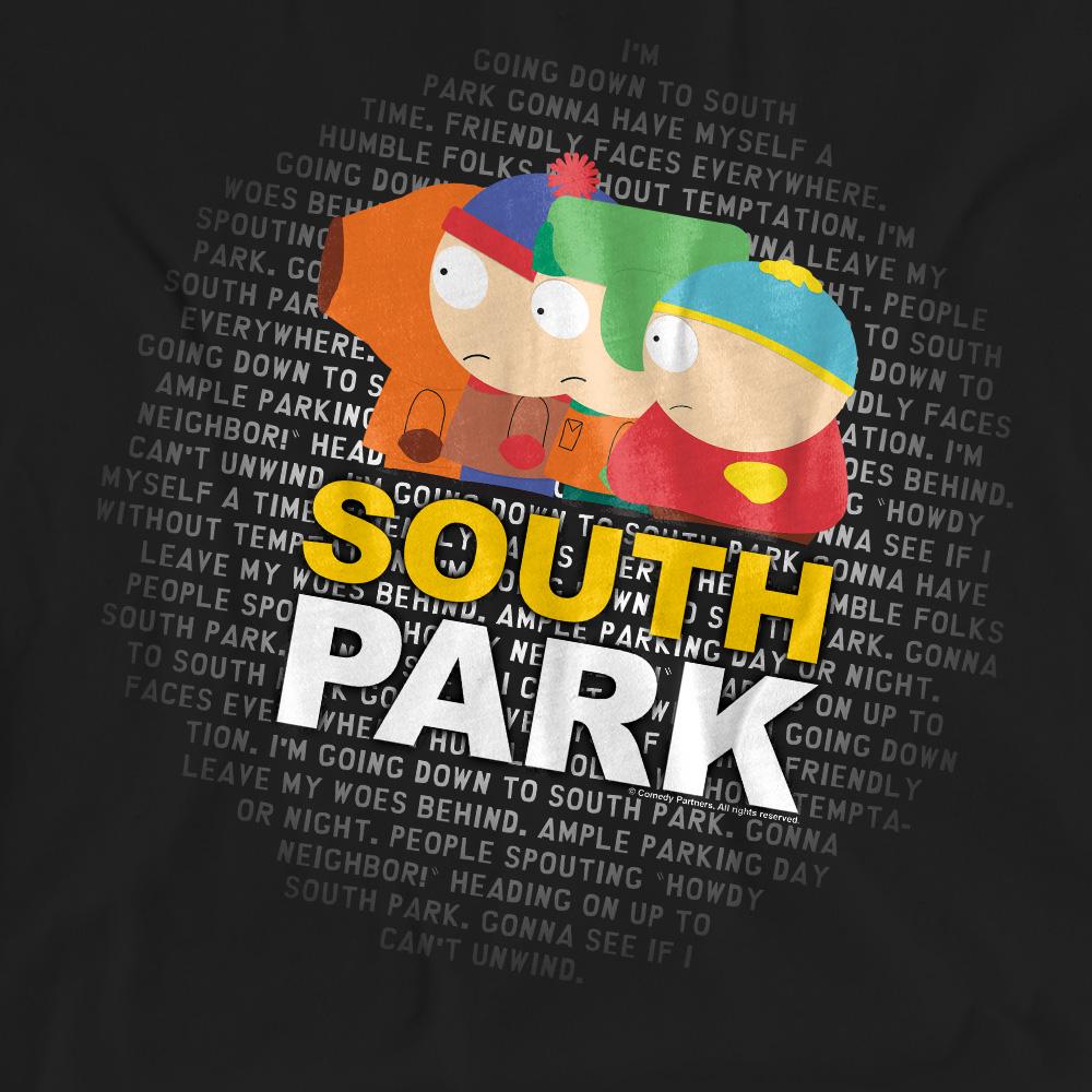 South Park Unisex Adult Lyrics T-Shirt