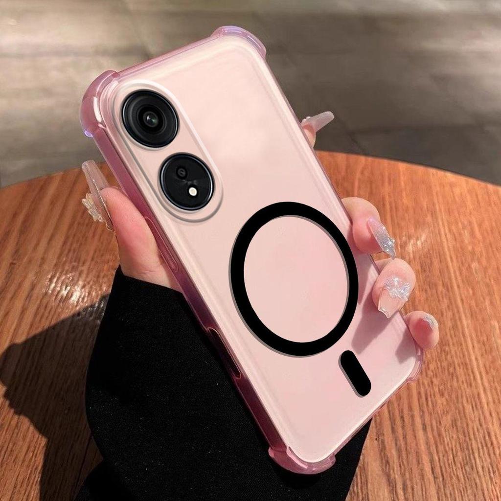 Чехол-желе с магнитным кольцом для DIY для OPPO A78 5G 4G, противоударный, с защитой углов-подушек безопасности